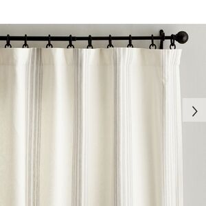 New Pottery Barn Riviera Stripe Blackout Curtain 50x84 Sandalwood